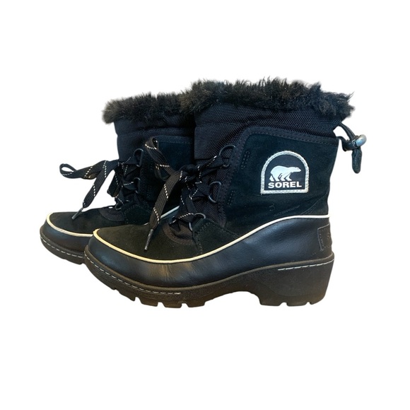 Sorel Tivoli II Womens Winter Boots Black Waterproof Suede Size 5 - Picture 3 of 8